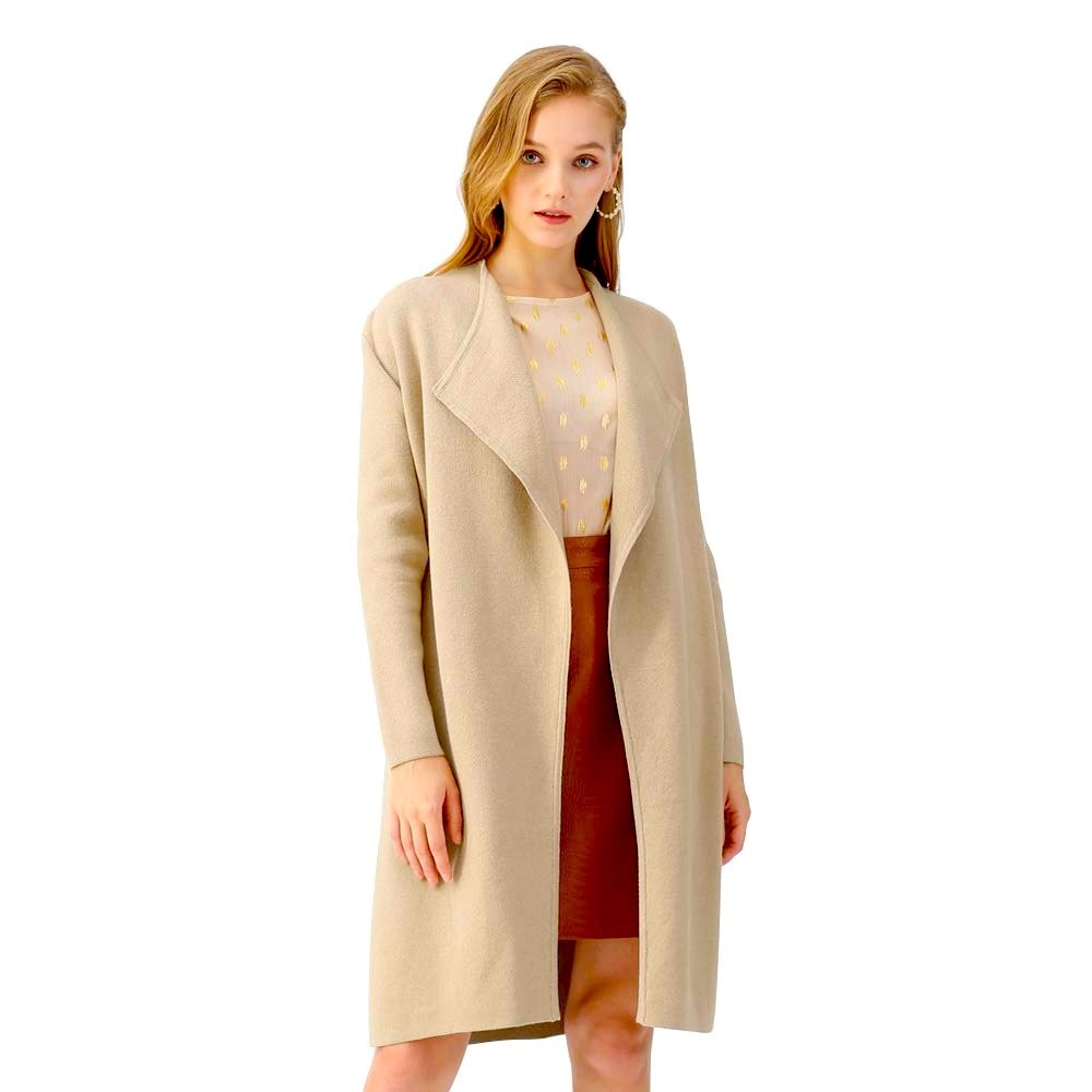 Chicwish Open Front Quilted Wide Lapel Coat NEW!